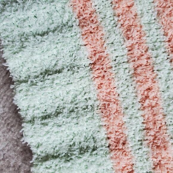 Kori America Fuzzy Fleece Striped Sweater NWT Oversized SZ L Womens - Picture 2 of 8